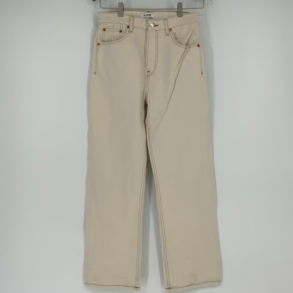 NEW! RE/DONE Size 23 90s Crop Low Slung Rinsed Birch Denim Jeans $275 msrp I11-6 - Picture 2 of 11